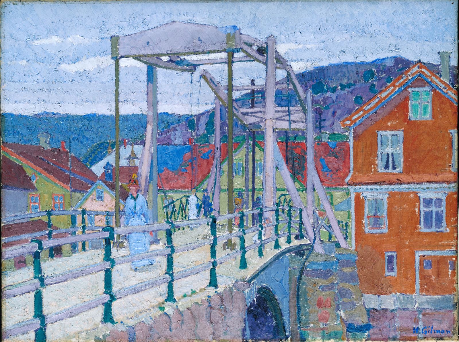 Canal Bridge Flekkefjord circa 1913 by Harold Gilman